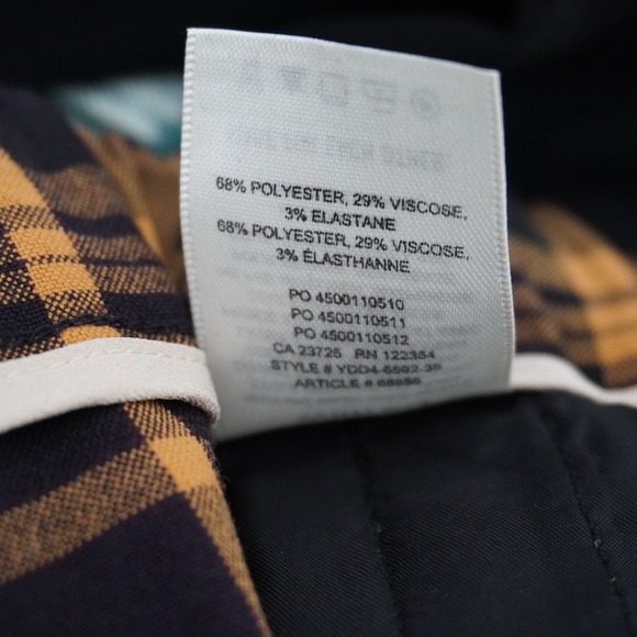 Wilfred Aritzia Darontal Yellow Plaid Pull On Pants Size 6 Academia Preppy - Picture 12 of 13